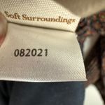 Soft Surroundings  Animal Print Metallic Pleated Blouse Medium Boho Fall Shimmer Photo 5