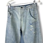 LIT2 Y2K Light Wash Distressed High Slit Midi Festival Coachella Denim Skirt Blue Photo 2