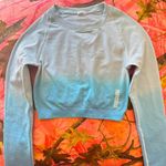 Gymshark adapt blue ombre long sleeve workout active crop top Photo 3