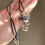 Handmade rock punk goth style skull necklace☠️ Photo 1