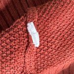 American Eagle  Rust Brown Henley Knit Long Sleeve Sweater XS Boyfriend Photo 10