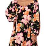 ASOS Design Babydoll Open Back Mini Skater Dress with Godets floral-Multi Sz 6 Photo 0