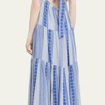 Veronica Beard 💕💕 McKinney Strapless Cotton Maxi Dress Electric Blue Medium NWT Photo 8