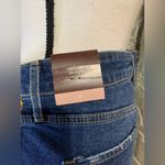 Knox Rose Mid Rise Straight Distressed Embroidered Side Denim Jeans Photo 5