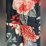 Cherish  Blues Pinks Floral Print Short Romper Bell Sleeves Cold Shoulder… Photo 2