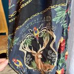 Farm Rio  Black Mixed Arabesque Scarves Long Sleeve Mini Dress Size Small NEW Photo 7