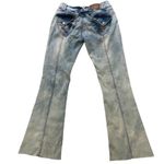 Vintage Magic Garden Acid Wash Flare Leg Jeans, Sz 5 Blue Photo 3