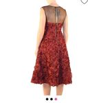 Anthropologie  Tracy Reese Maroon 3D Floral Rose Cocktail Dress NWT Photo 3