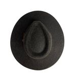 C.C. wide brim felt hat black with brown band Photo 1
