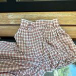 Majorelle  Gingham dress button down off shoulder sweetheart golden gal bow Photo 6