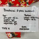 Beachsissi bikini set, red floral, size large Photo 7