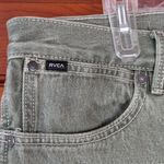 RVCA Green Denim Jeans Button Up Fly Women's Size 32 Photo 2