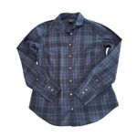 J.Crew  Club Collar Perfect Shirt in Black Watch Plaid Photo 3