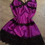 Victoria's Secret Victoria’s Secret Purple and black lace slip dress Photo 1