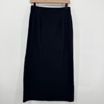Eileen Fisher XS Washable Stretch Crepe Pencil Skirt Black Minimalist Midi Photo 3