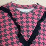 Sol Angeles  pink houndstooth sweatshirt S Photo 2