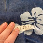 palmwave hawaii denim button down shirt with white hibiscus print Blue Size M Photo 7