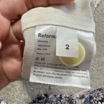 Reformation Women’s Sheila Floral-print Georgette Midi Shirt Dress Ecru Size 2 Photo 11