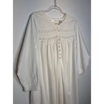 1990s Eileen West White Cotton Lace Pintuck Nightgown Medium Photo 4