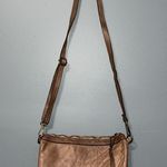 Vintage genuine leather Italian braided crossbody adjustable & removable straps Brown Photo 3