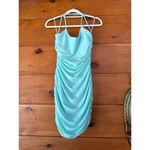 Lulus  Confident Allure Mint Green Ruched Lace-Up Bodycon Mini Dress Party Size L Photo 2