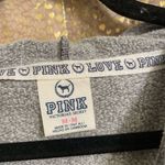 PINK - Victoria's Secret VTG PINK Y2K Rainbow 86 Heather Gray Zip Hoodie Sweater Medium Photo 3