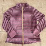 L.L.Bean  Pink and Navy Striped Pullover Size Small Reg Photo 4