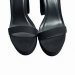 Charlotte Russe  Platform Heels Womens 9 Black Ankle Strap Faux Suede Open Toe Photo 4