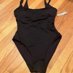 Everlane Black Square Neck One Piece Swimsuit NWT Medium Beach Vacation Neutral Photo 4