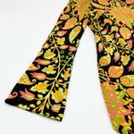 ZARA Womens XS Mini Bodycon Floral Paisley Dress Bell Sleeve Cutout Multicolor Photo 10