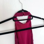Tobi Red Lace Halter Neck Dress Photo 2