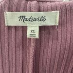 Madewell  Women's Weathered Berry‎ Button Front Ribbed Mini Dress Size XL Photo 4