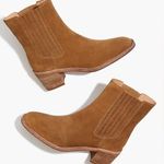 Madewell Autumn High Chelsea Suede Brown Leather Fall Women Boots 6.5 Photo 4
