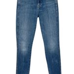 Mother High Waist Double Looker Ankle Fray Fruit Carts Evil Eye Size 25 Blue Photo 4