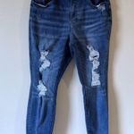 Judy Blue  Skinny Fit Jeans 14W Stretch Distressed  Mid Rise Denim Photo 3