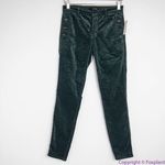 J Brand NEW Zion mid rise dark green moorland velvet skinny pants, 27 Photo 2
