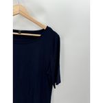Talbots  Womens Navy Blue Shirt Size LP Stretch Casual Modest Casual Capsule Photo 2