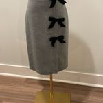 J.Crew  Gray Pencil Skirt with Black Bow Details Photo 1