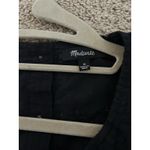 Madewell  Seersucker Black Puff Sleeve Cutout Mini Dress Size Medium Preppy Photo 9