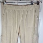Soft Surroundings Women’s Cream Colored Size 1X Cargo Linen Blend Trouser Photo 6