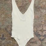 Lulus NWOT  All Buttoned Up Ivory Knit Sleeveless Side Button Bodysuit Photo 12
