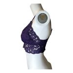Victorias Secret PINK Womens Size Large Dark Purple Strappy Lace Bralette​​​​ Photo 1