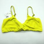 Good American  Crinkle Always Fit Twist Bikini Top Electric Yellow 5 US 2XL Photo 2