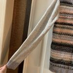 Westport Grey/Pink Fuzzy Striped Front Sweater XS Photo 6