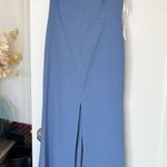 After Six Dessy Collection OFF-THE-SHOULDER NOTCH TRUMPET GOWN WITH FRONT SLIT IN LARKSPUR Photo 2