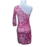 Persifor One Shoulder Bodycon Mini Dress XS Pink Photo 5