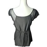 Bisou Bisou  Intimates Black v - Neck Top with Sheer Details Sz Large Photo 6