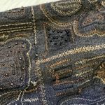 Chico's Size 1 Embroidered Beaded Thick Jacket Unique Trendy Pattern Abstract Photo 9