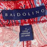 Bandolino Red White & Blue Paisley Patriotic High Waist Modest 6” Shorts 10 Photo 8