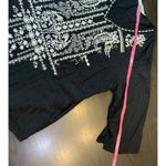 Solitaire  Embroidered‎ Boho Blouse Womens 3X Black Casual Cottage Church  READ Photo 12